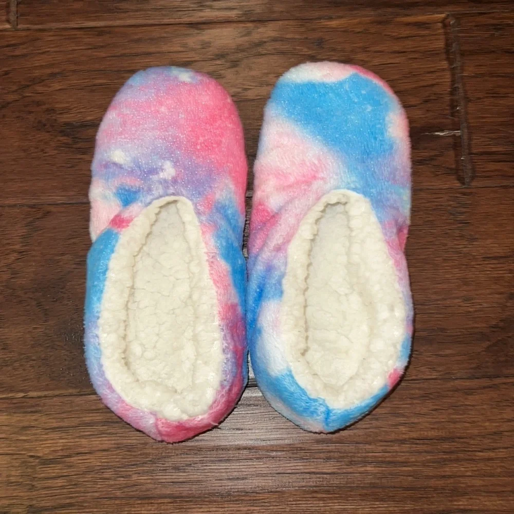 Pink blue & purple cozy slippers girls youth soft comfortable house shoes​​